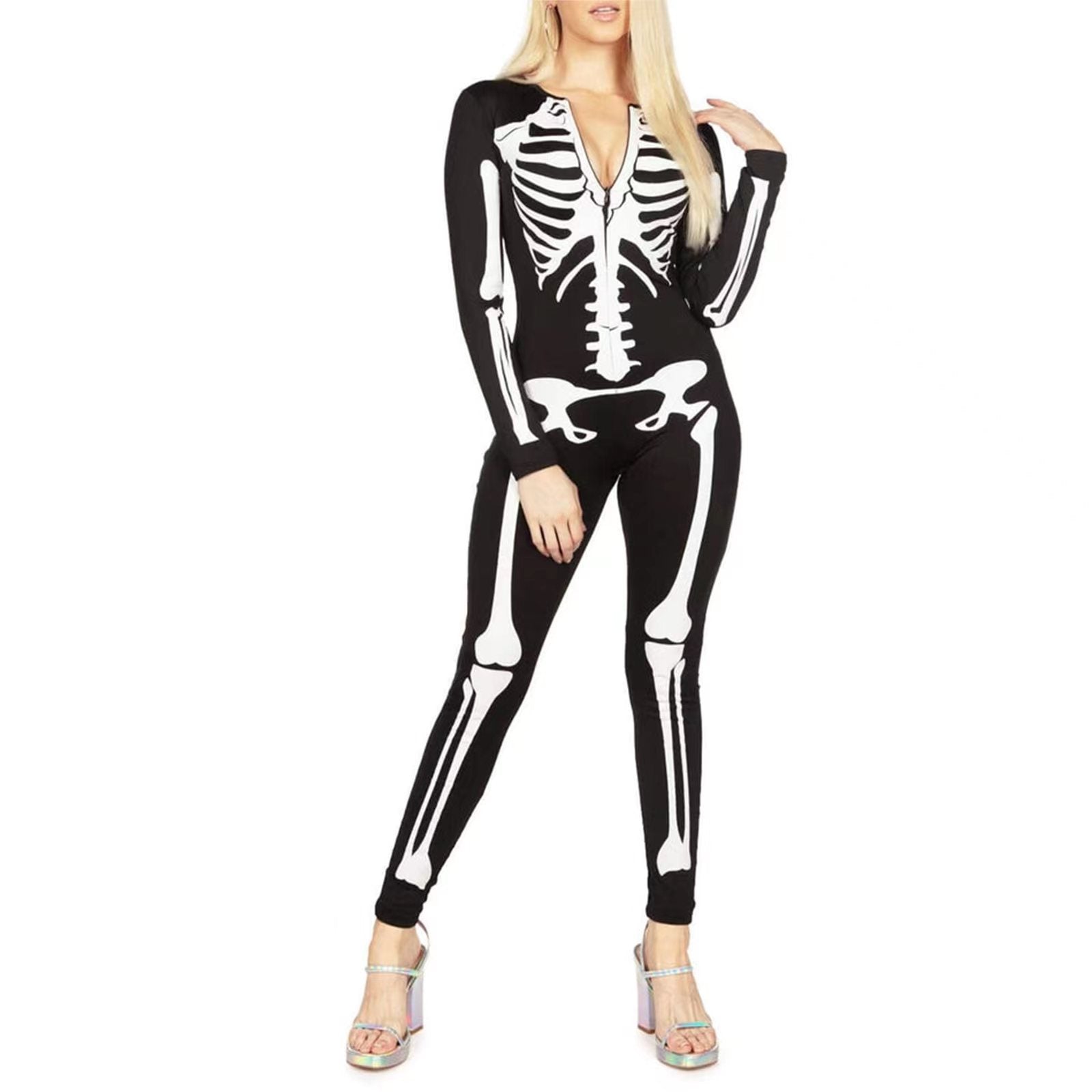 Skeleton Print Halloween Costume