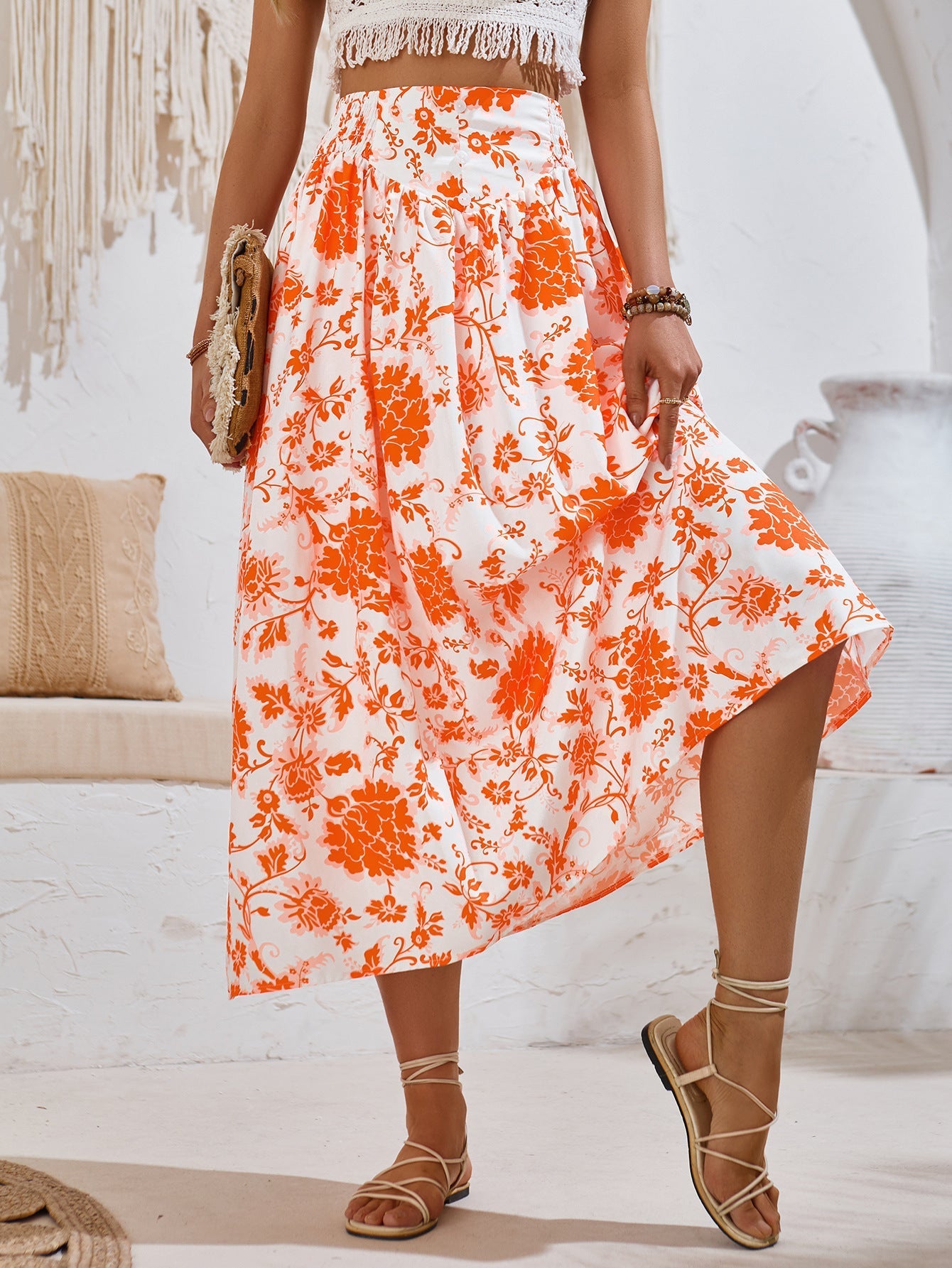 AMALIA - Floral Pattern Long Skirt Collection