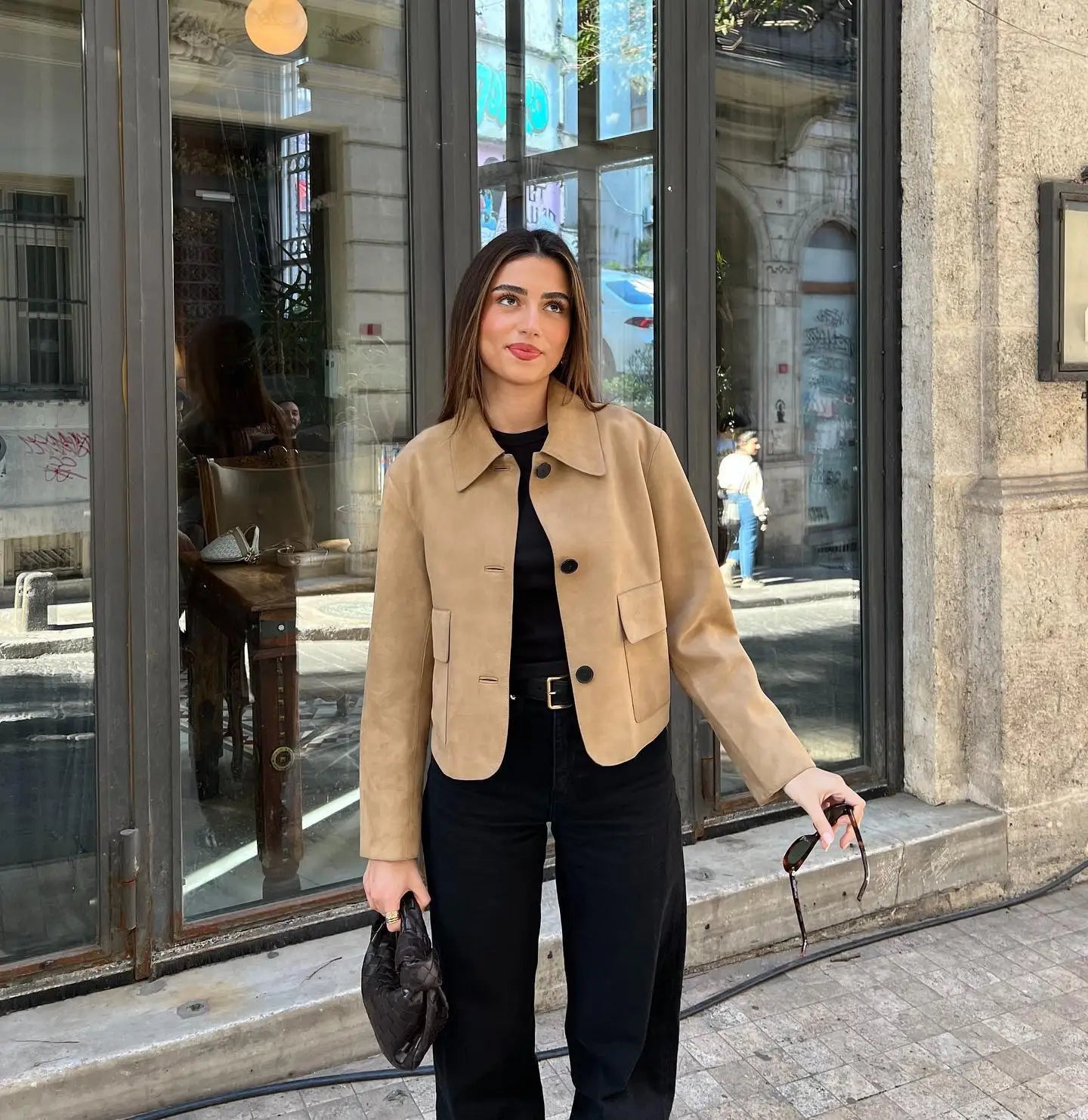 Eliza | Tailored Suede Short Jacket