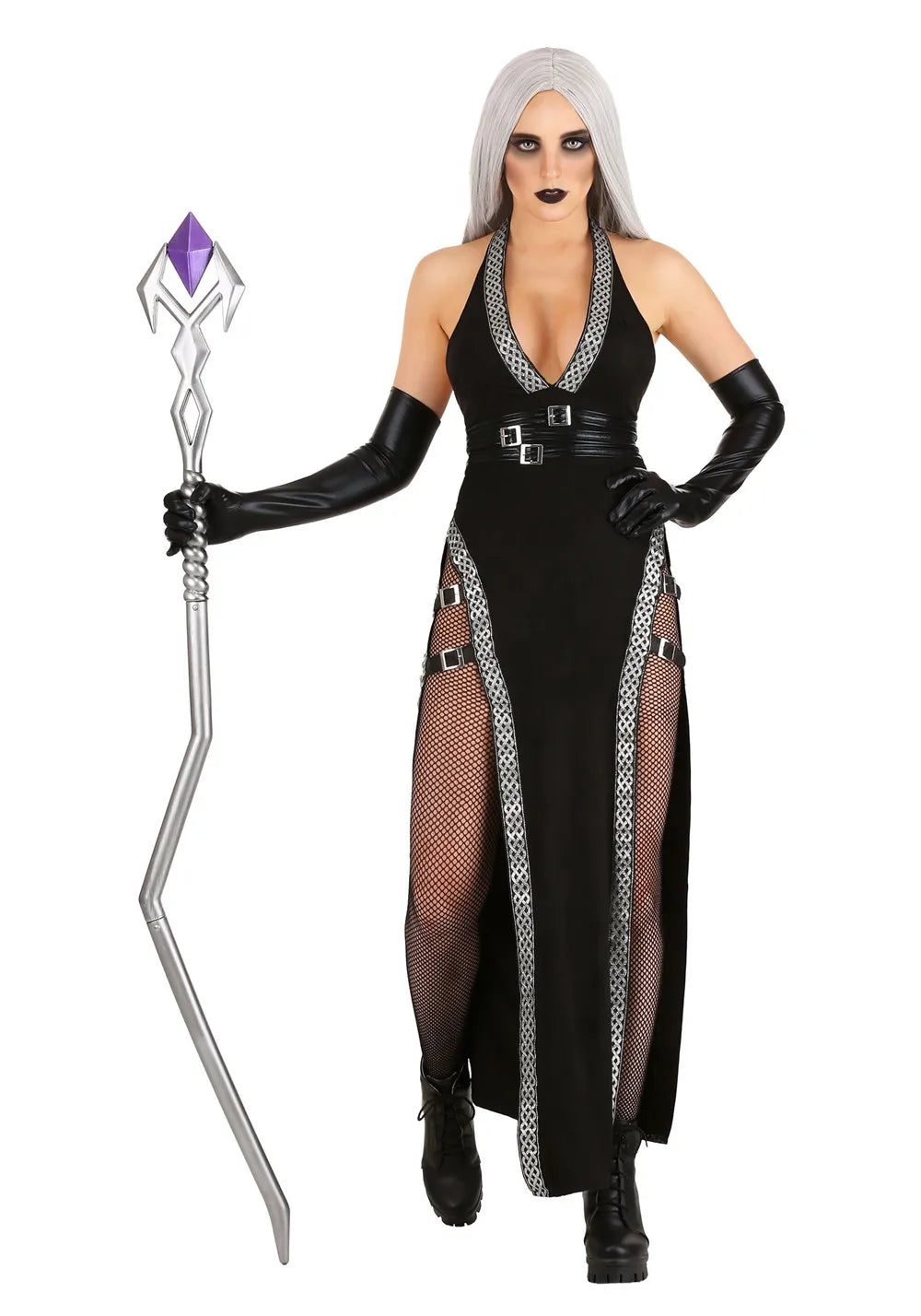 Dark Gothic Witch Halloween Costume Dress | Maxi