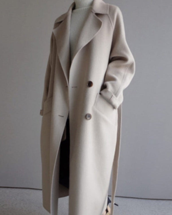 Women's Warm Trench Coat | Long Sleeve