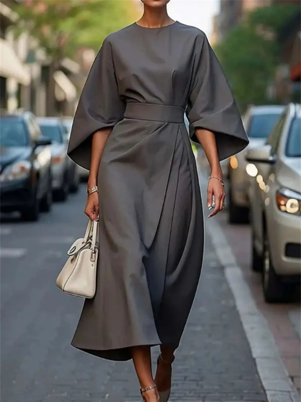 Ava | Elegant Women's A-Line Midi Dress
