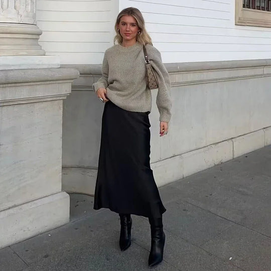 ADDISON | Stretchy High Waist Maxi Skirt