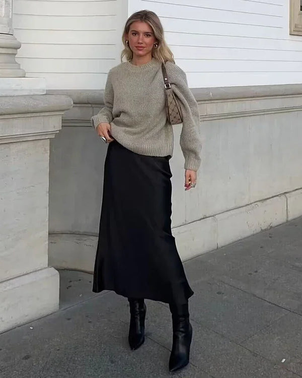 ADDISON | Stretchy High Waist Maxi Skirt