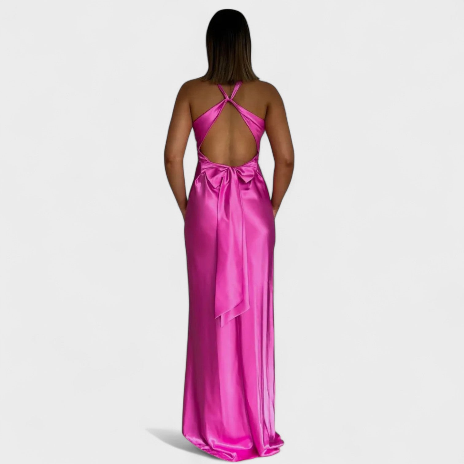 Cocktail Dress with Satin Bow Back