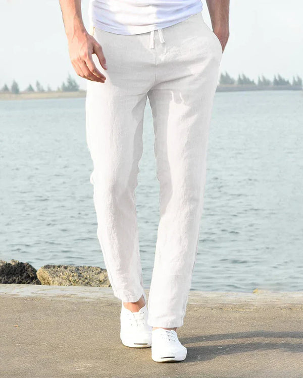 Linen Pants with Relaxed Fit