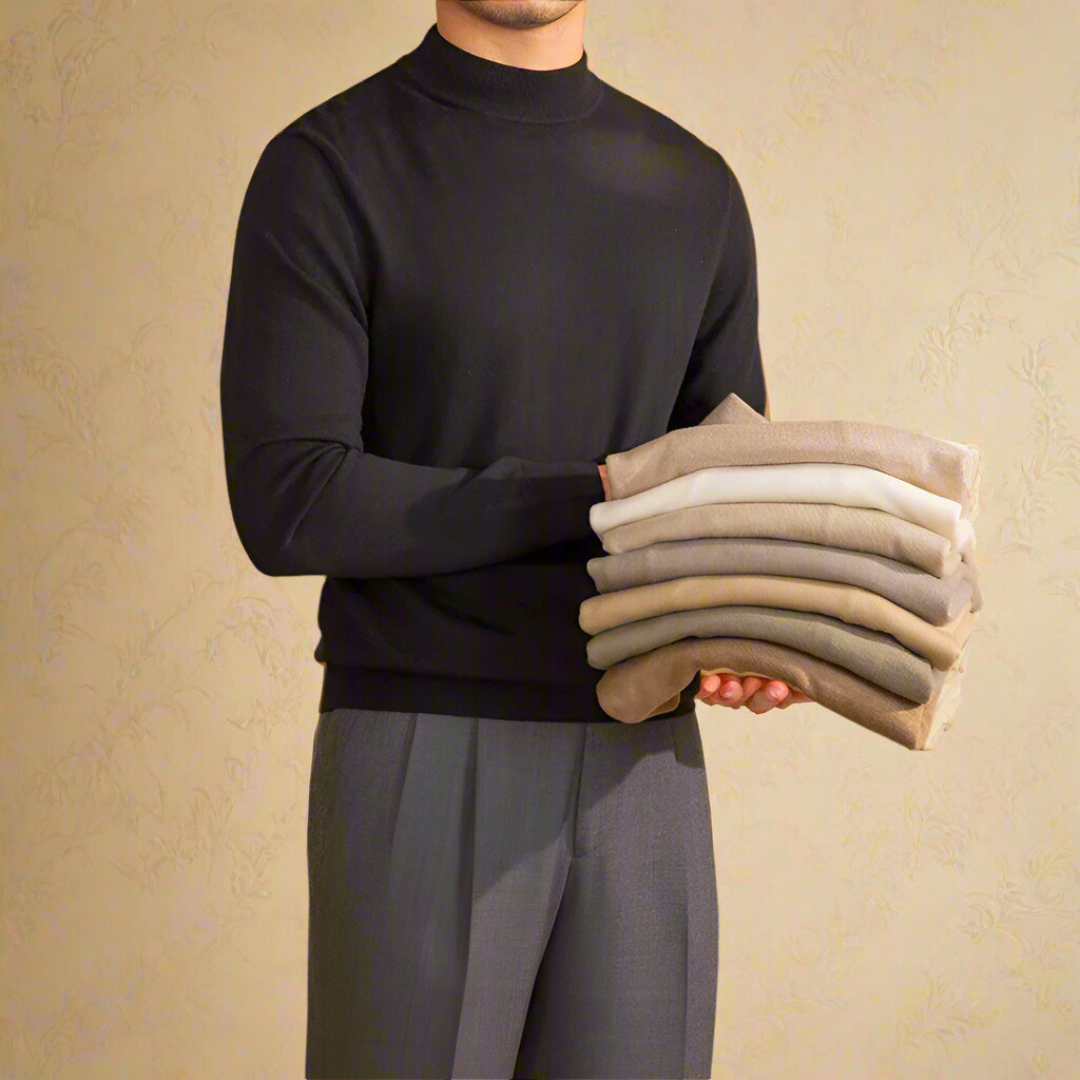 Men's Premium Wool Turtleneck Sweater