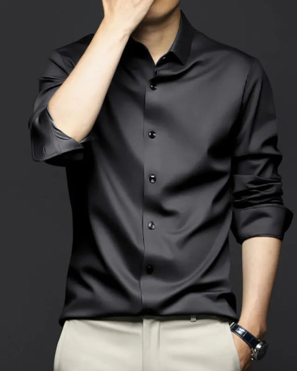 Men's Soft Silk Business Shirt