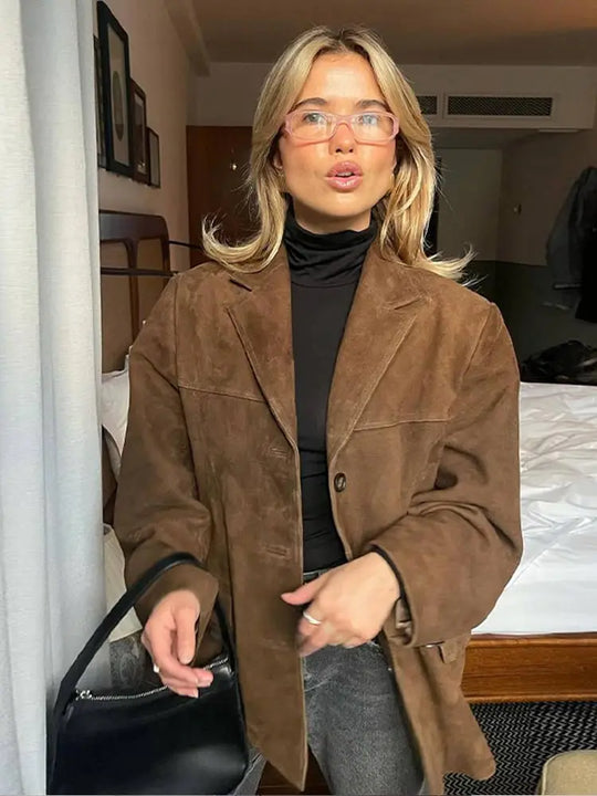 Harper | Classic Brown Suede Jacket