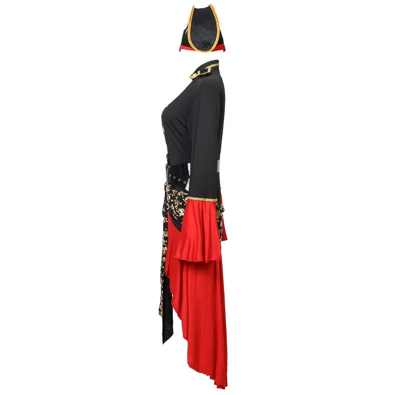 Pirate Captain with Hat and Sword Halloween Costume Dress | Midi