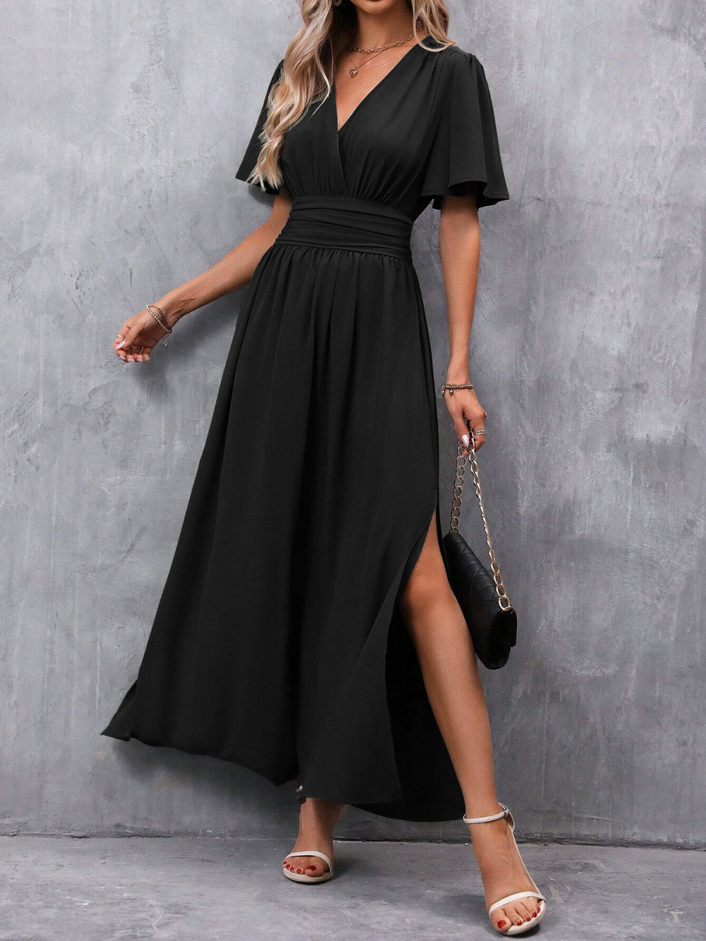 Maeve | Elegant Women's Long Dress with Belt