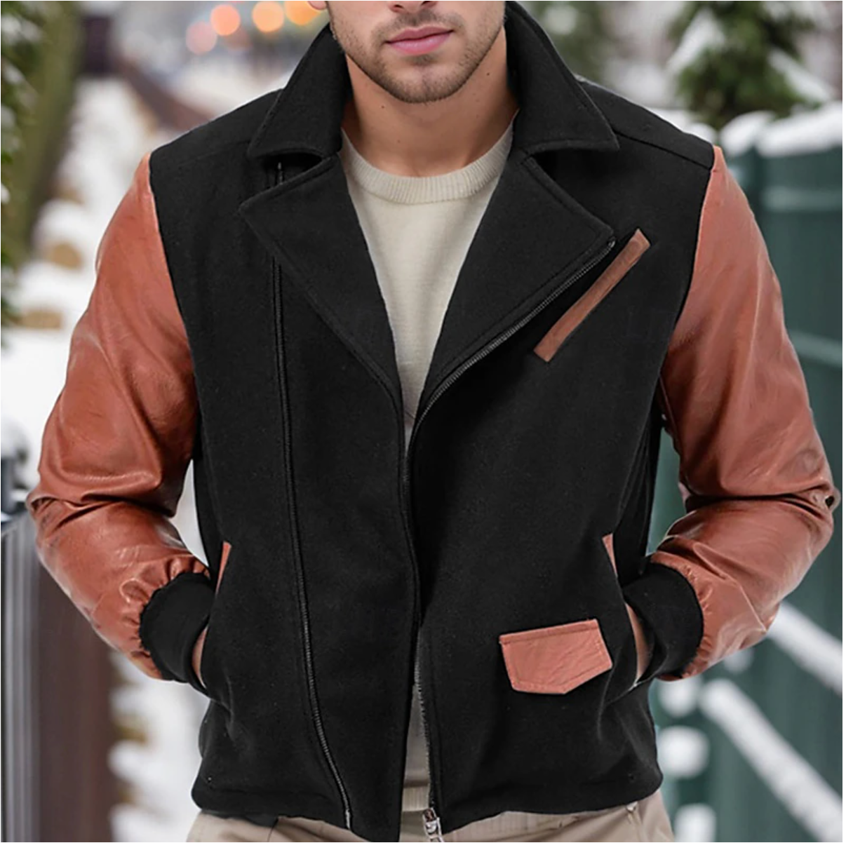 Winter Leather Jacket for Men