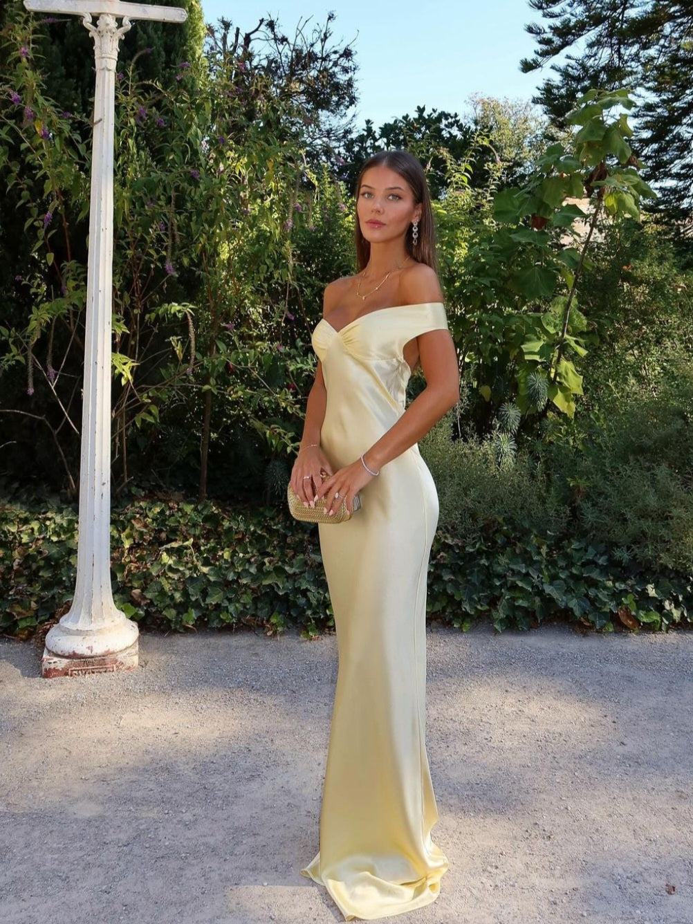 Mia | Satin Backless Maxi Dress - Wedding Guest