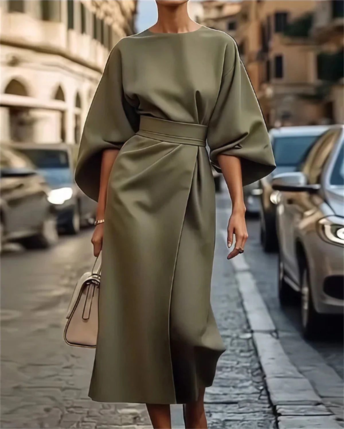 Ava | Elegant Women's A-Line Midi Dress