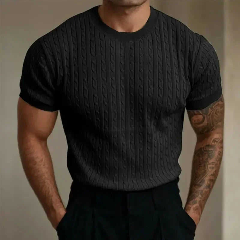 Liam | Men's Tailored Fit Knitted T-Shirt