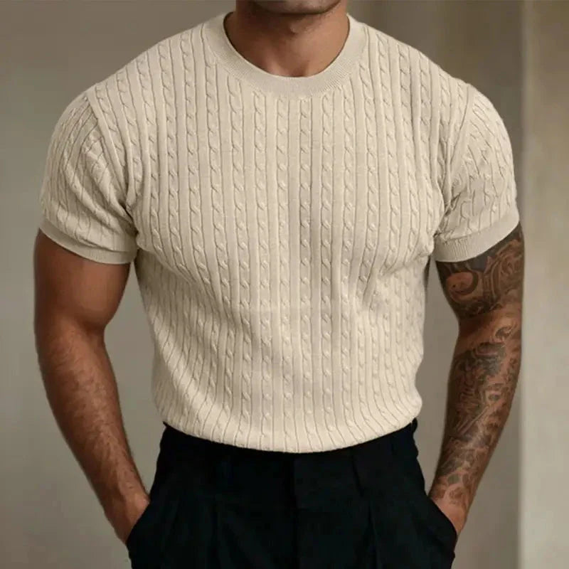 Liam | Men's Tailored Fit Knitted T-Shirt