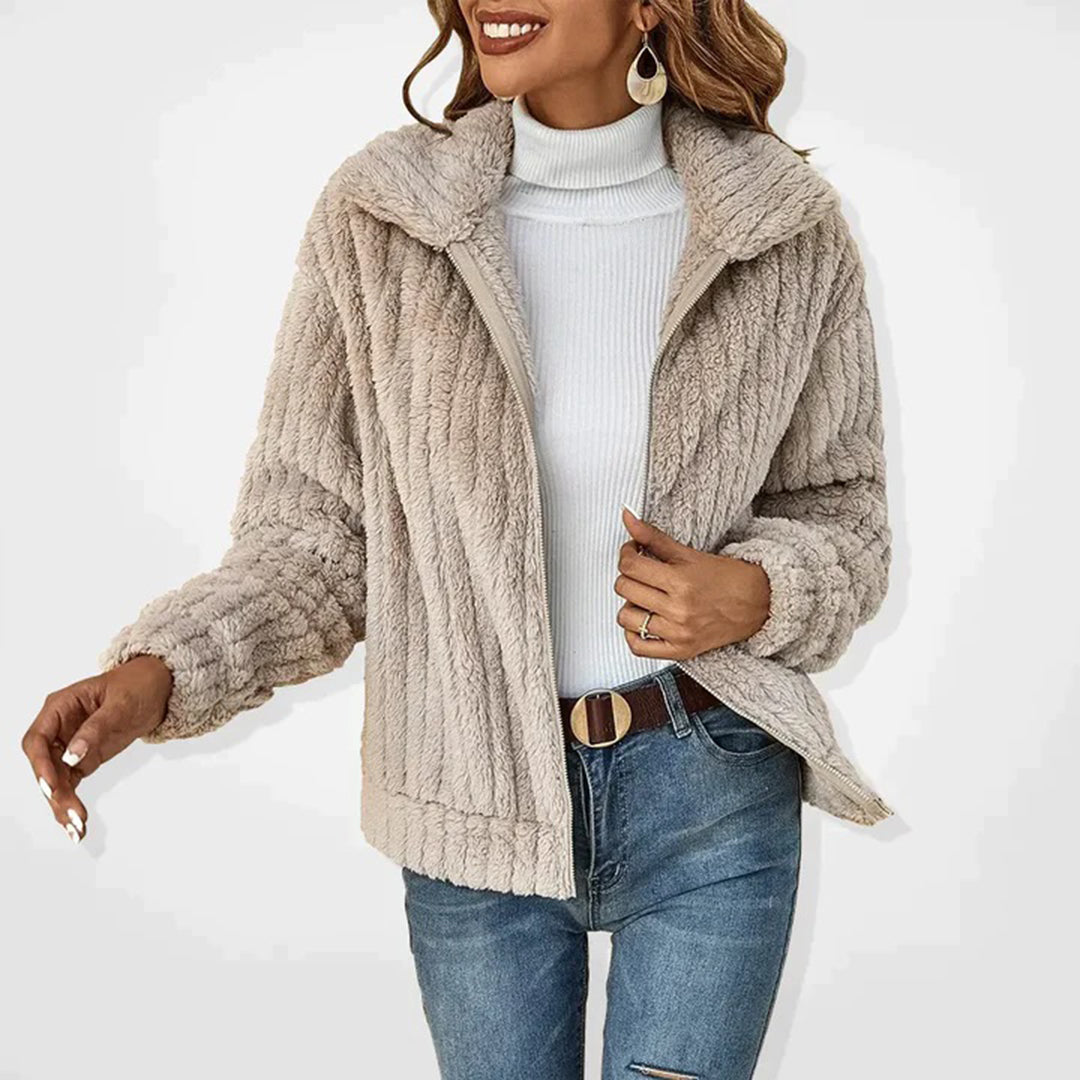 Sadie | Longline Fleece Zip Cardigan