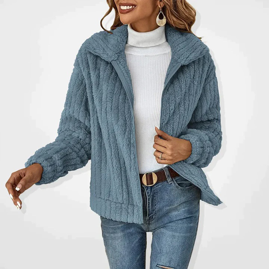 Sadie | Longline Fleece Zip Cardigan