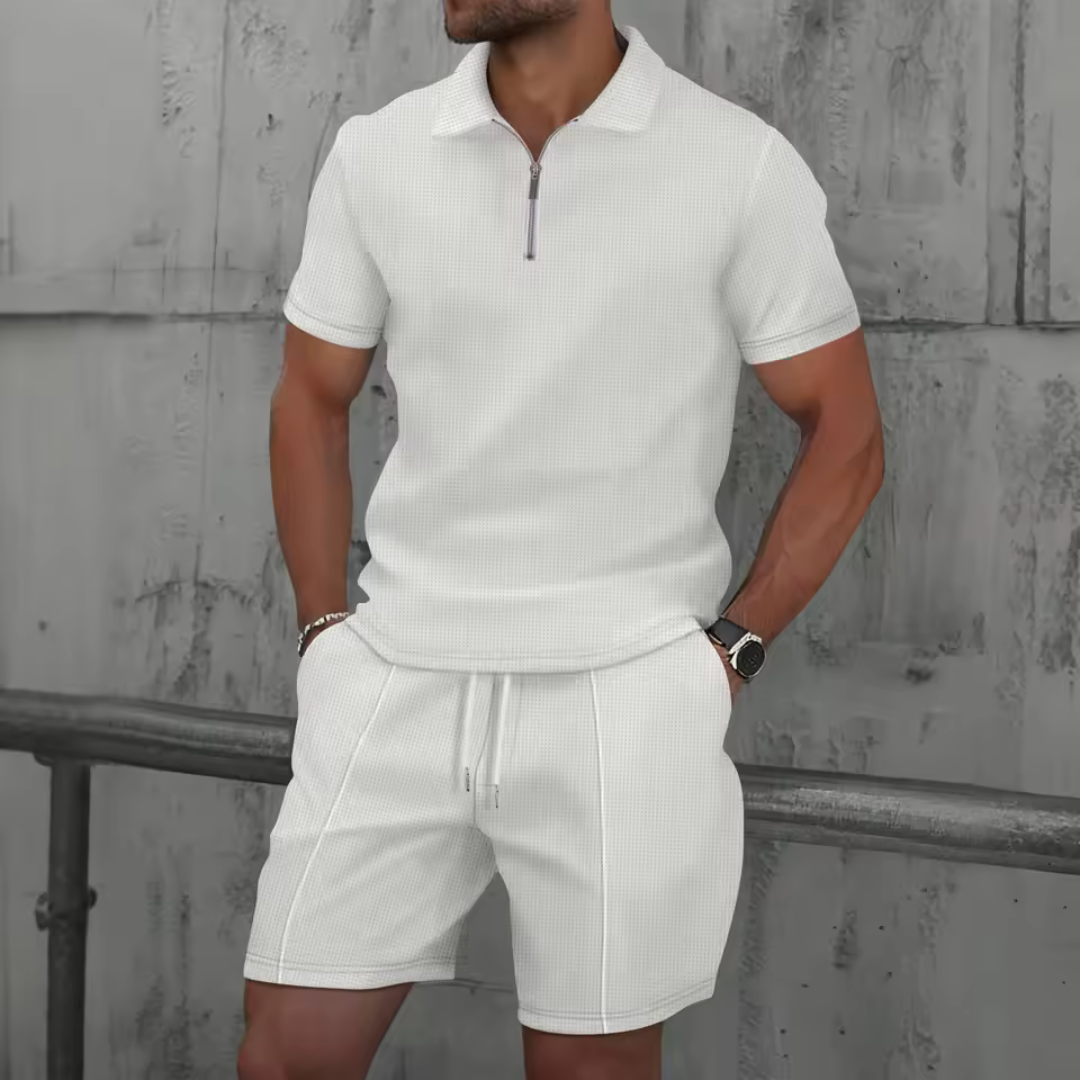 Hunter | Men's Cotton 2 Piece Polo Shorts Set