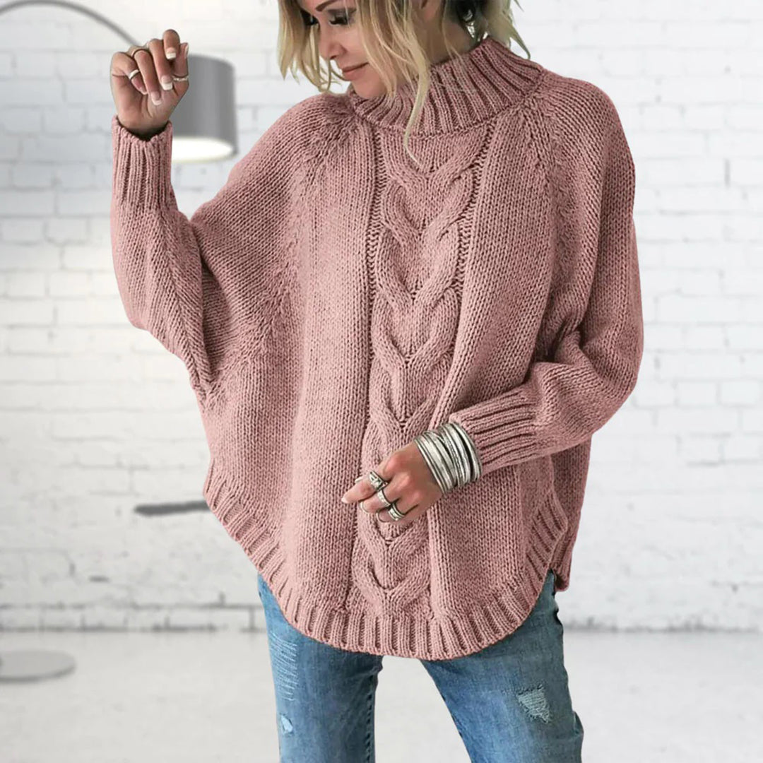 Olive | Relaxed Long Turtleneck Sweater