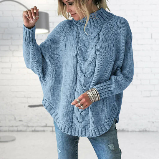 Olive | Relaxed Long Turtleneck Sweater