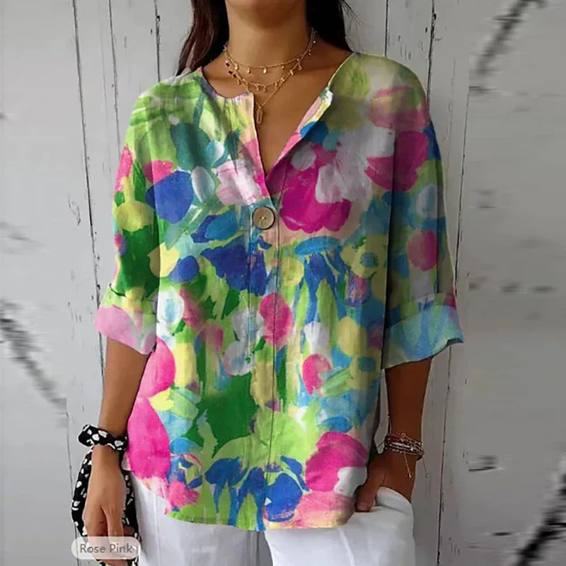 Zoe | Floral Print Blouse for Spring