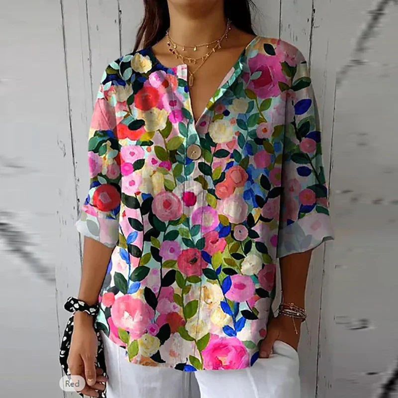 Zoe | Floral Print Blouse for Spring