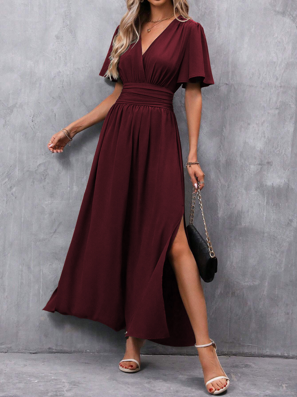 Maeve | Elegant Women's Long Dress with Belt