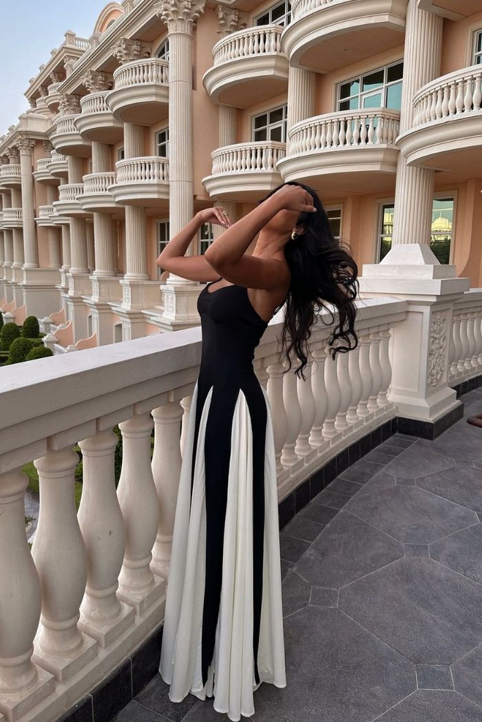 Hope | Elegant Paneled Maxi Dress - Wedding Guest