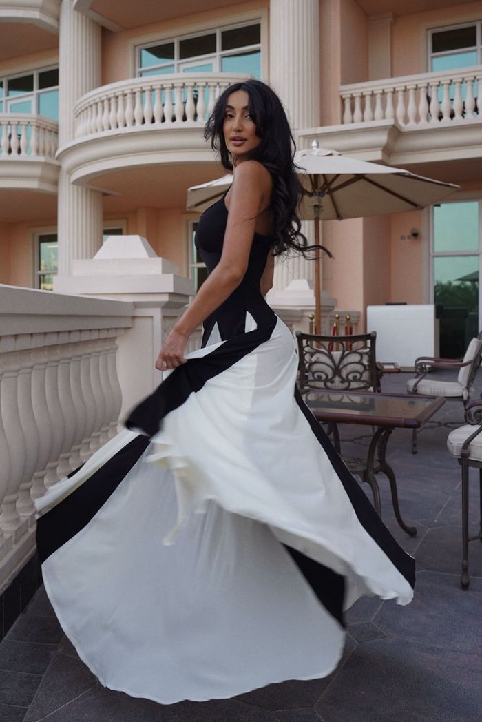 Hope | Elegant Paneled Maxi Dress - Wedding Guest