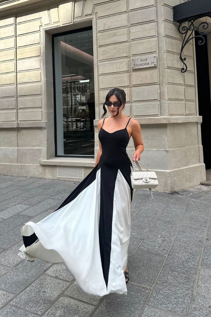 Hope | Elegant Paneled Maxi Dress - Wedding Guest