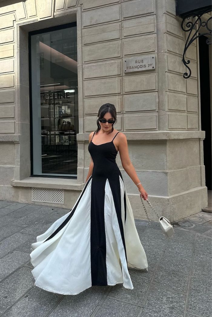 Hope | Elegant Paneled Maxi Dress - Wedding Guest