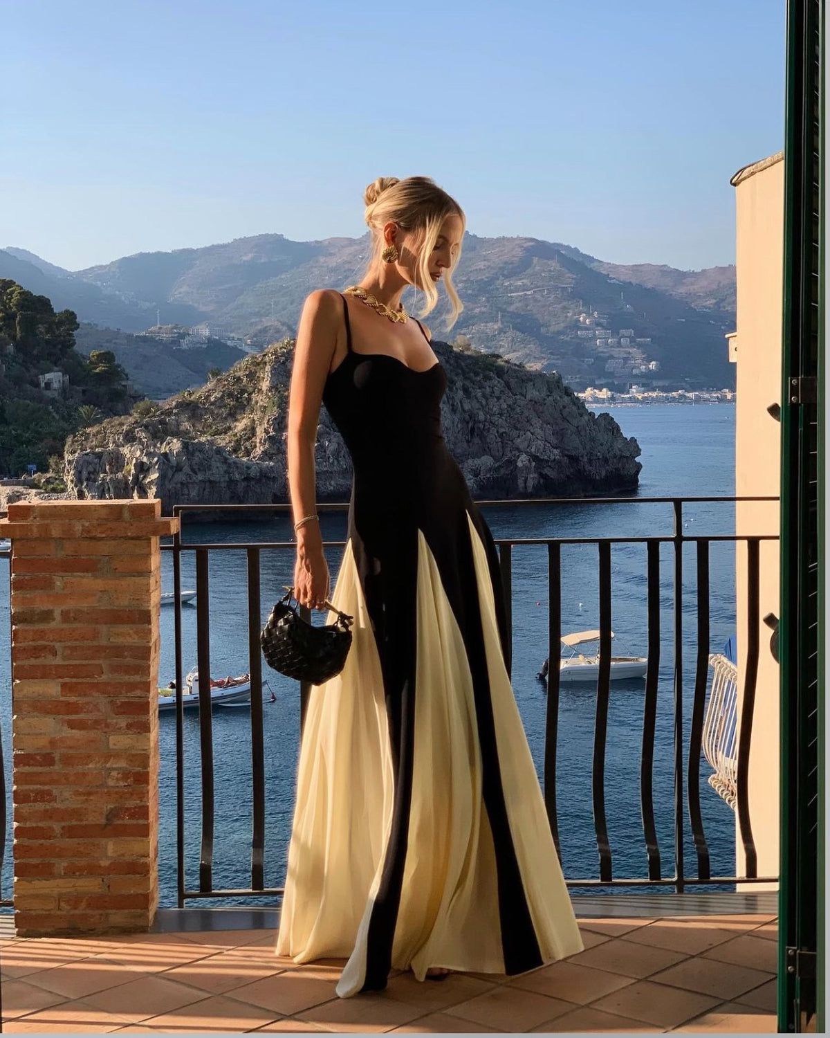 Hope | Elegant Paneled Maxi Dress - Wedding Guest