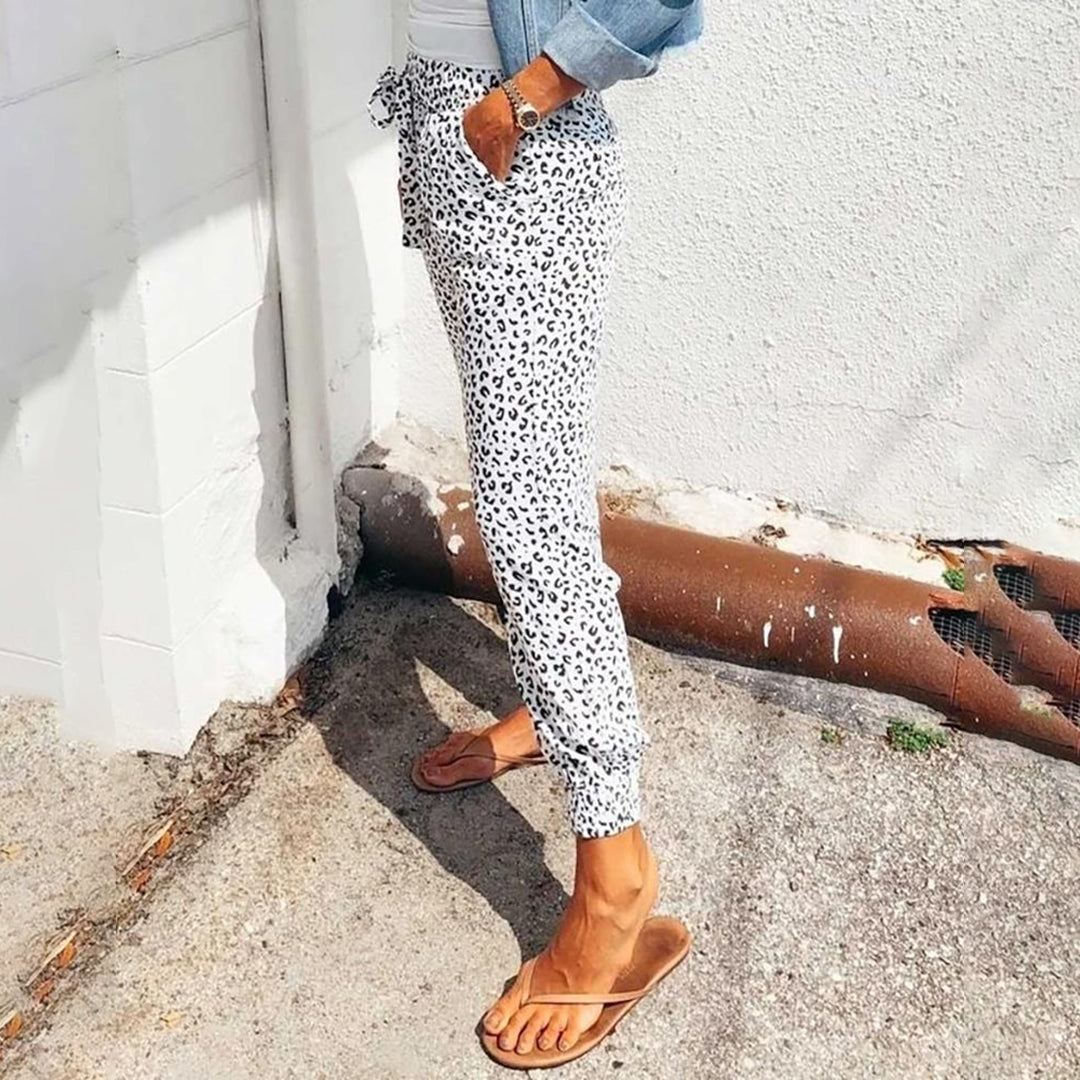 Wild Leopard Print Trousers