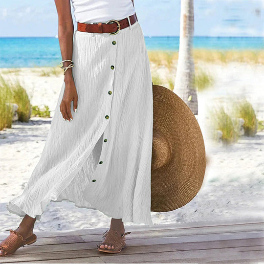 Button-Front Maxi Skirt for Effortless Style