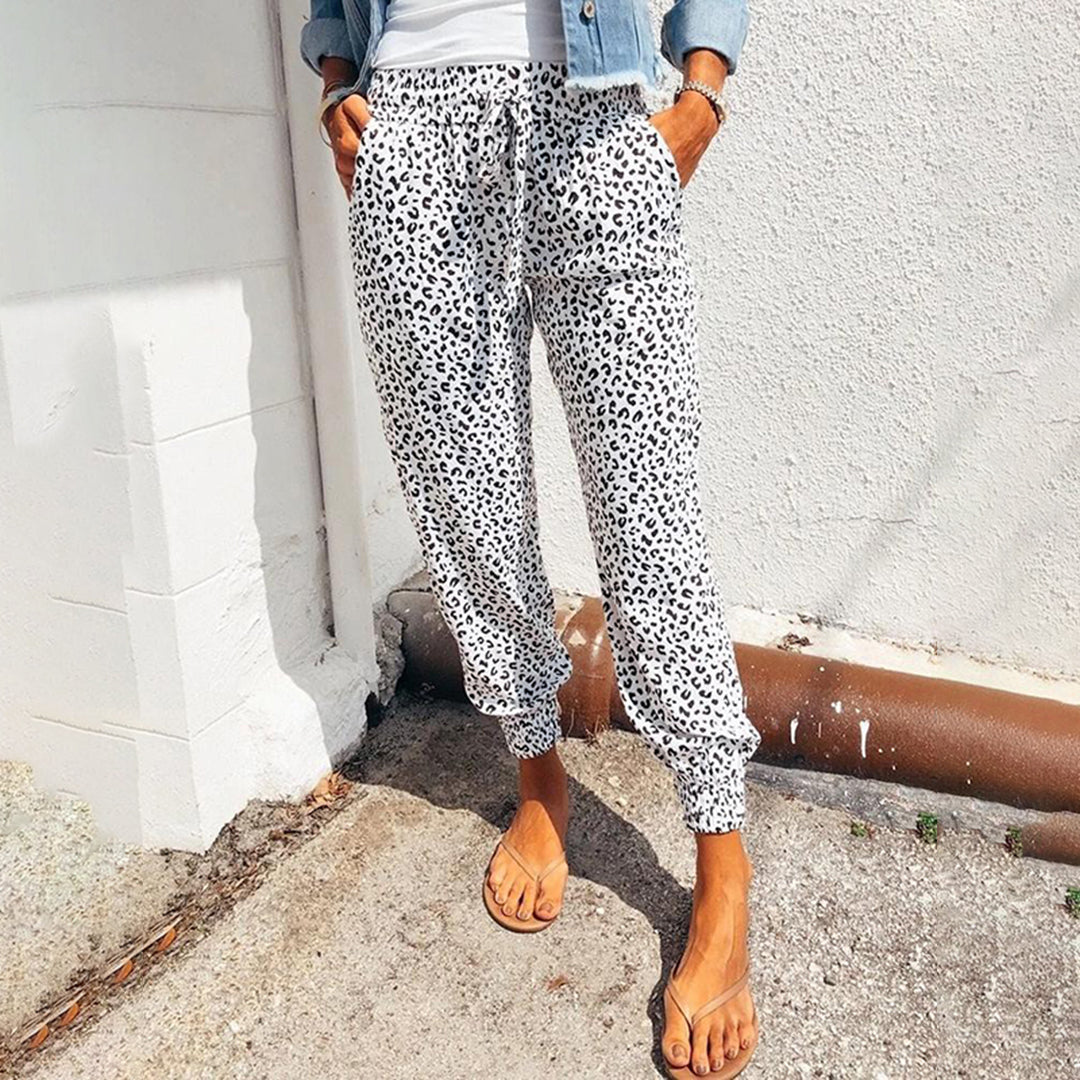 Wild Leopard Print Trousers
