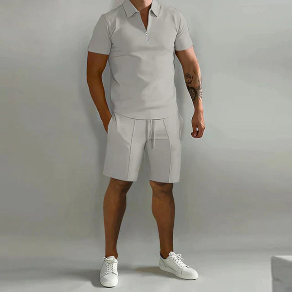 Xavier | Men's Luxury Polo and Shorts 2 Piece Set
