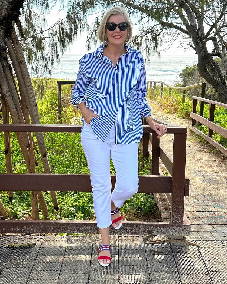 Ellen - Women's Striped Shirt