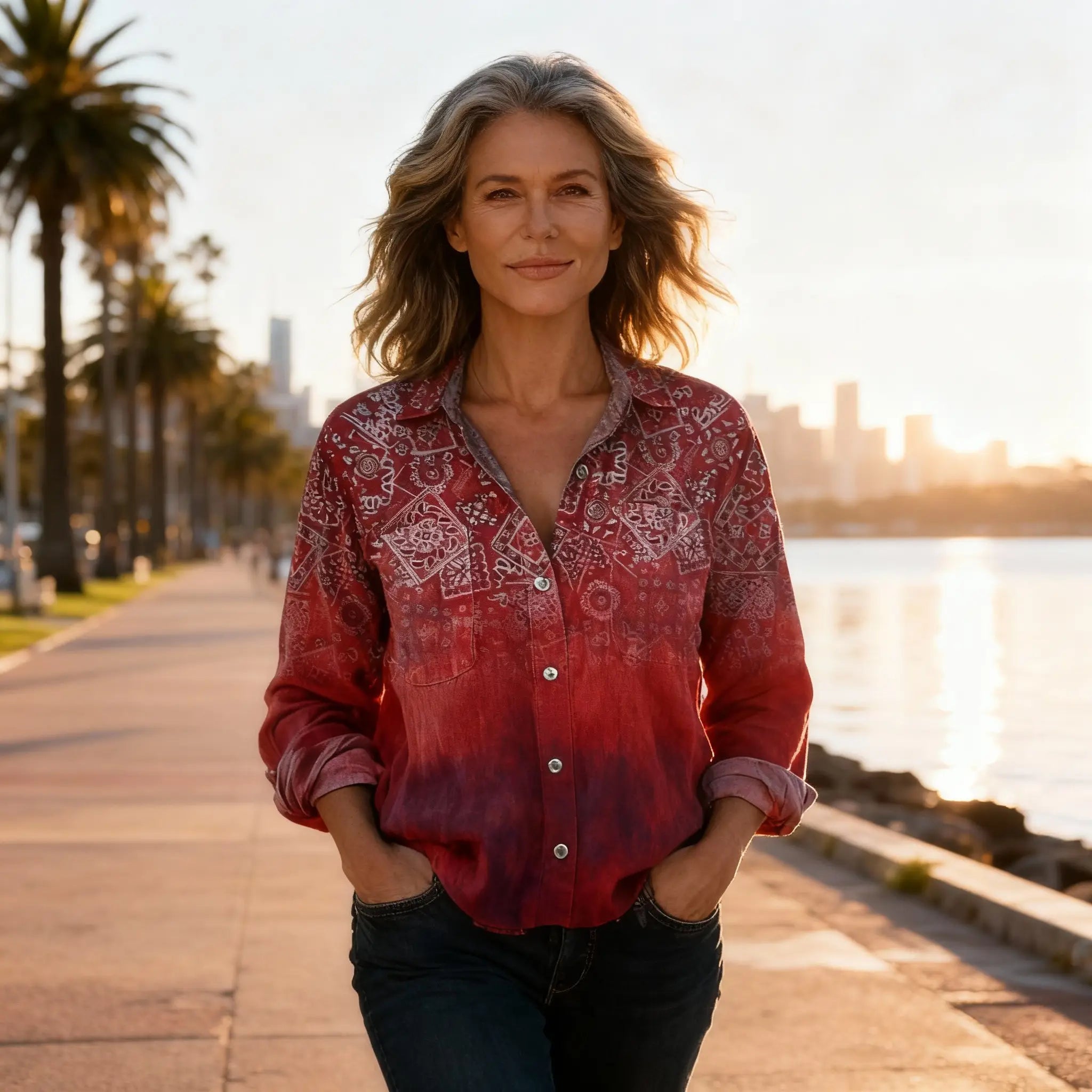 Sophie - Printed Vintage Blouse