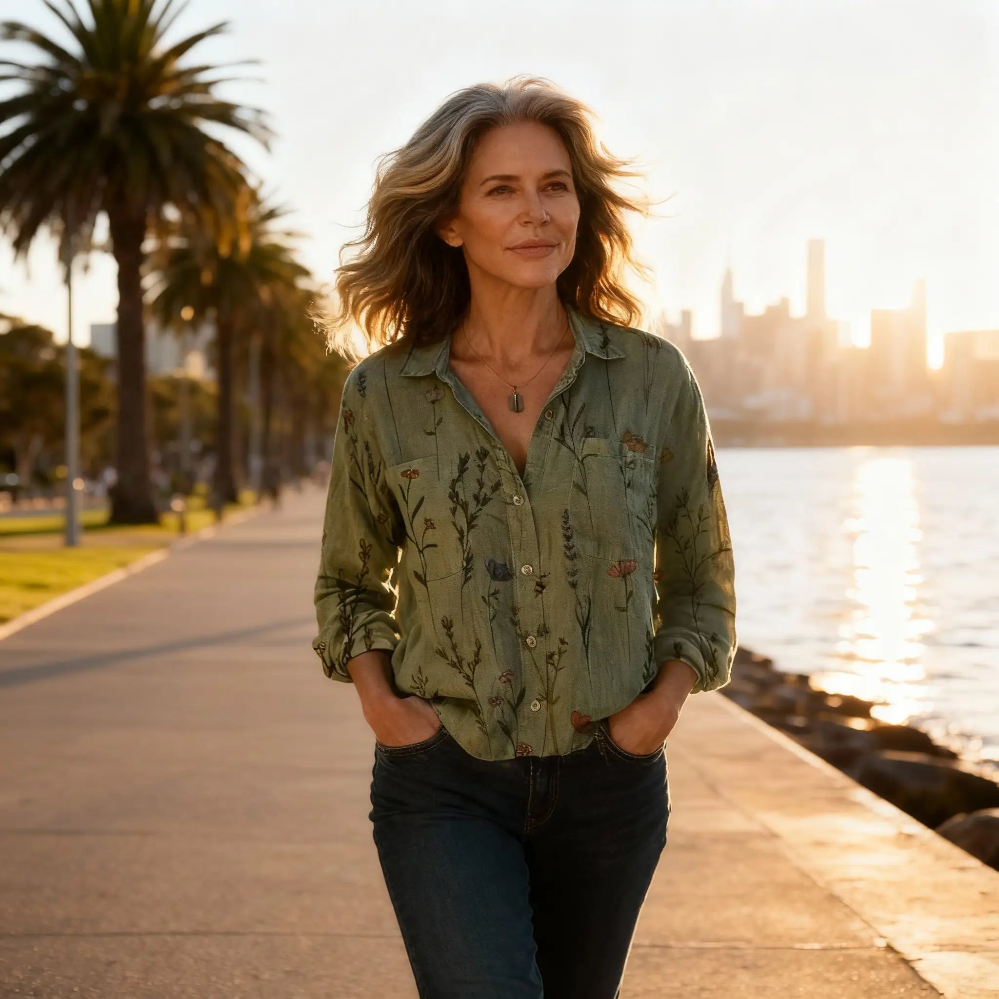 Sophie - Printed Vintage Blouse