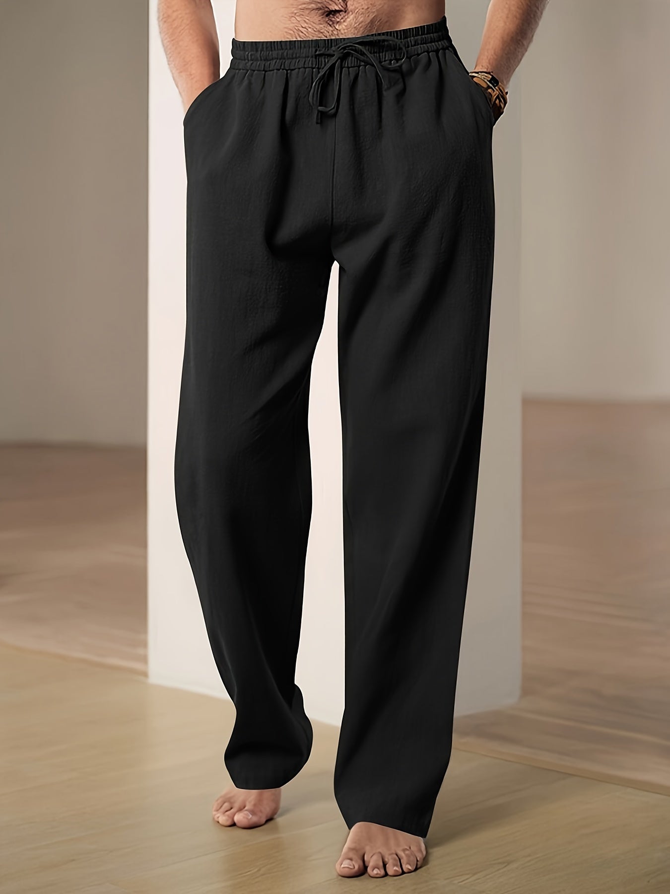 Non-Stretch Drawstring Pants for Comfort and Style