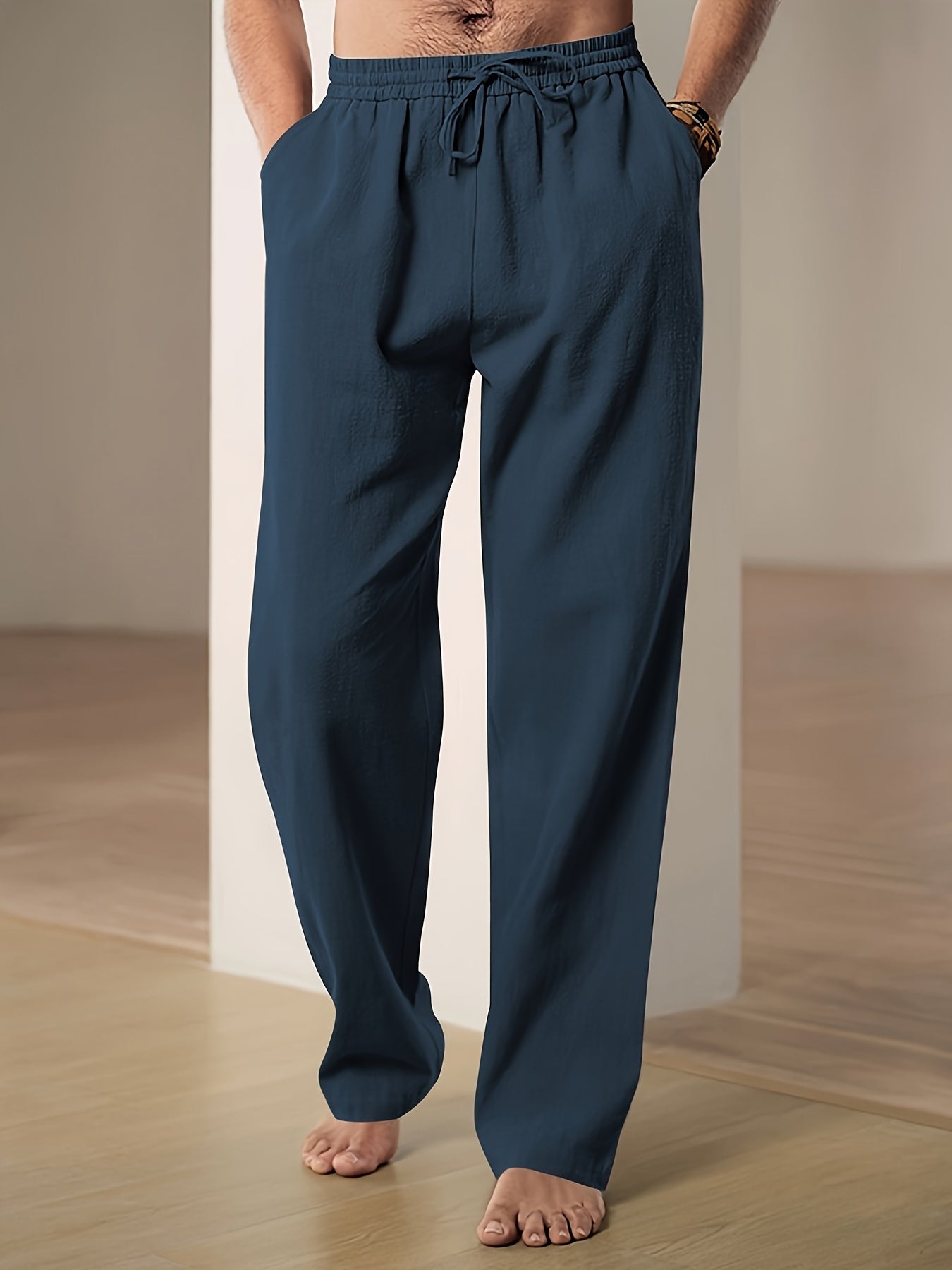 Non-Stretch Drawstring Pants for Comfort and Style