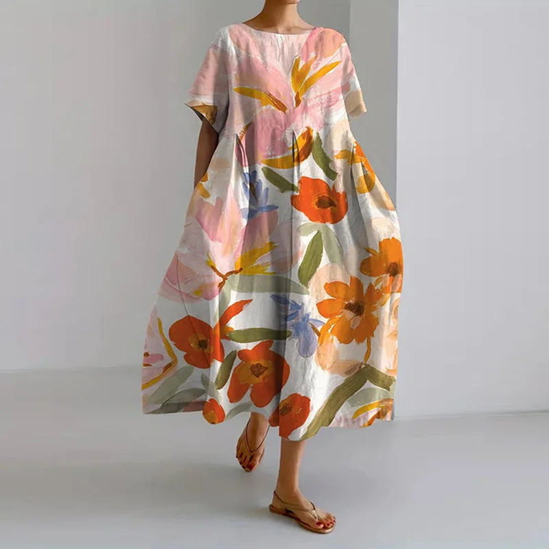 Zoe | Floral Summer Dress with Slim Fit