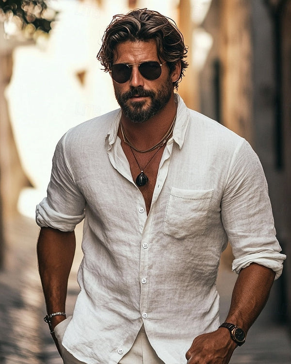 Blake | Men's Linen Summer Shirt