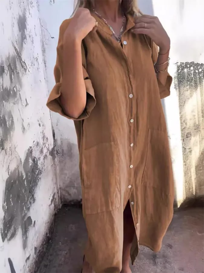 Ruby | Breezy Dress with Button Details