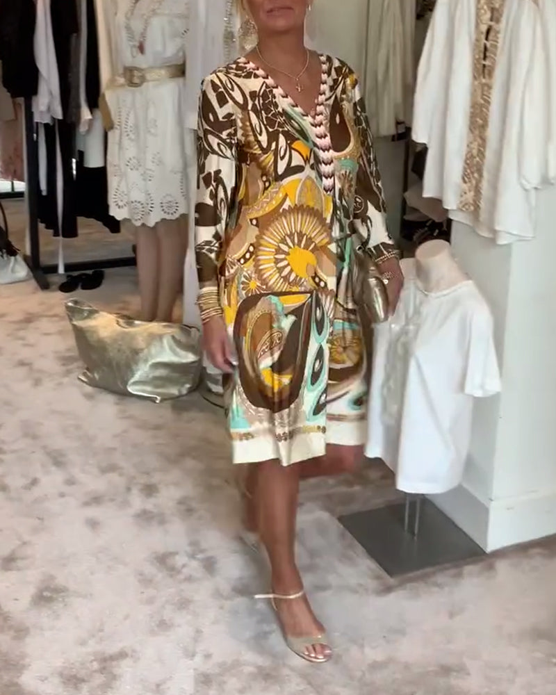 Matilda | Vibrant Patterned Dress with Bright Design