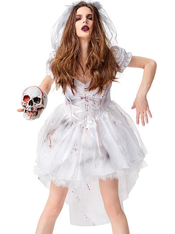 Bloody Bride Halloween Costume Dress | Mini