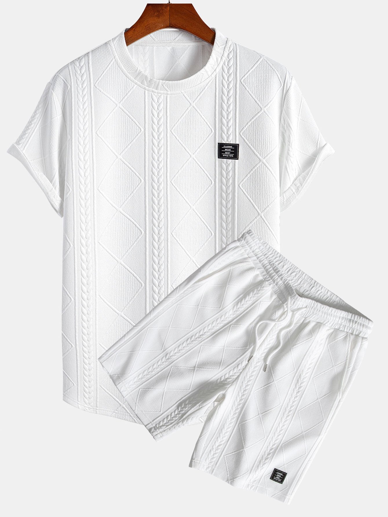 Harrison | Men's Geometric 2 Piece T-Shirt & Shorts Set