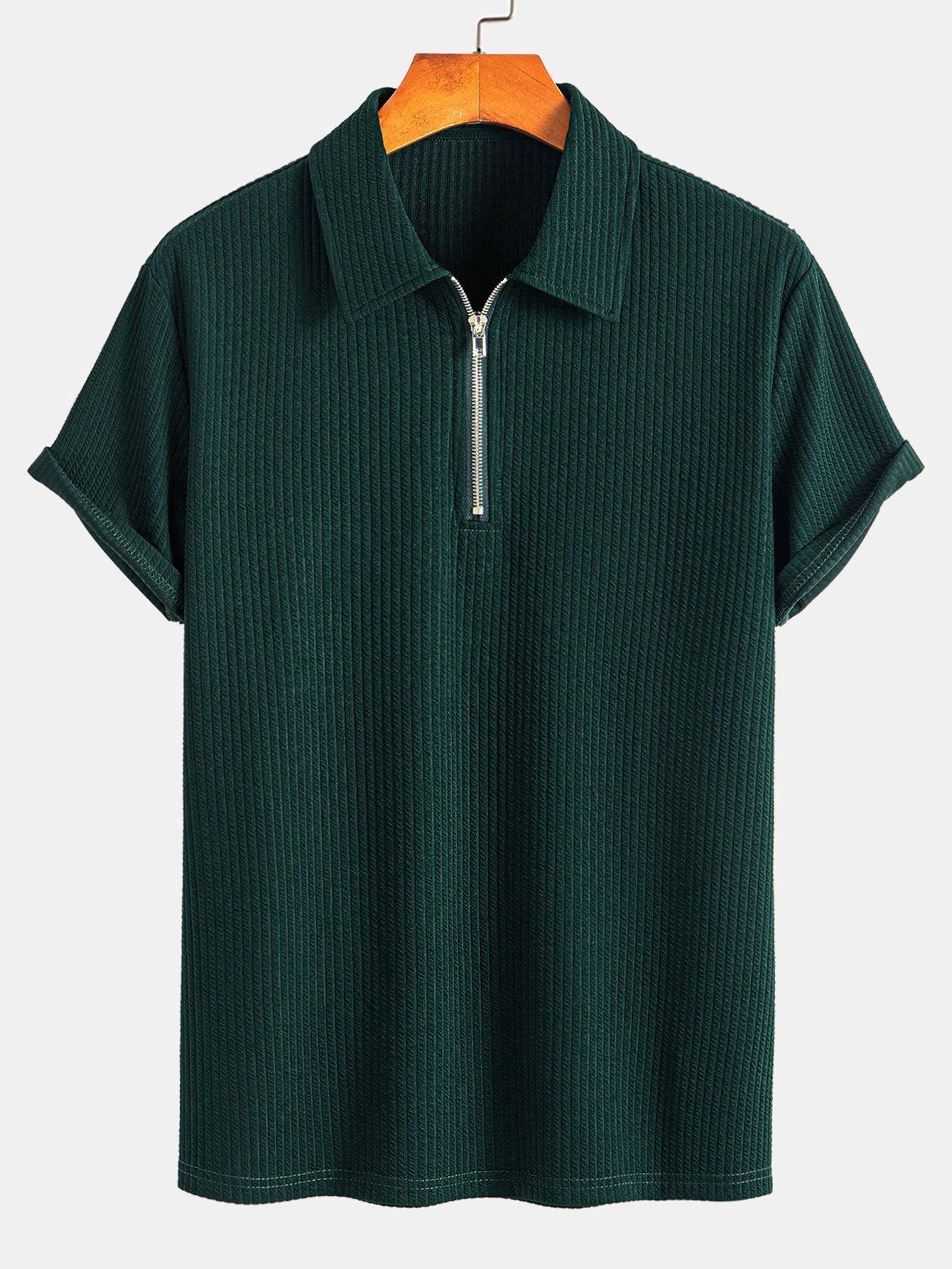 Callum | Men's Muscle Fit Ribbed Polo Shirt