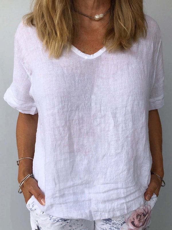 Ellie | Casual Cotton and Linen Top